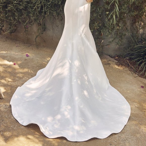 NEW OFF THE SHOULDER MERMAID WEDDING DRESS WITH REMOVABLE PUFF SLEEVES NX JE966 - Picture 8 of 8